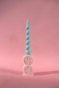 Bunter Kerzenhalter Smiley -  Rosa