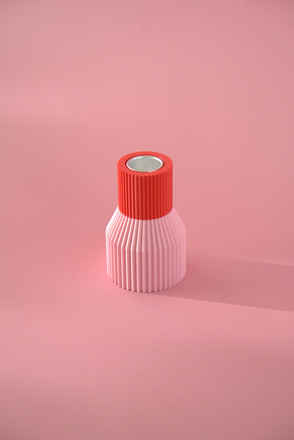 Bunter Kerzenhalter Color Block Mini - Rosa & Rot