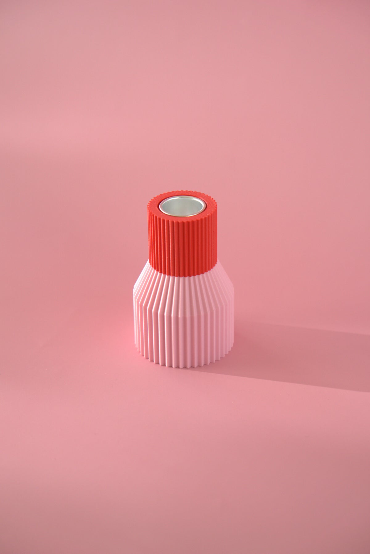 Bunter Kerzenhalter Color Block Mini - Rosa & Rot