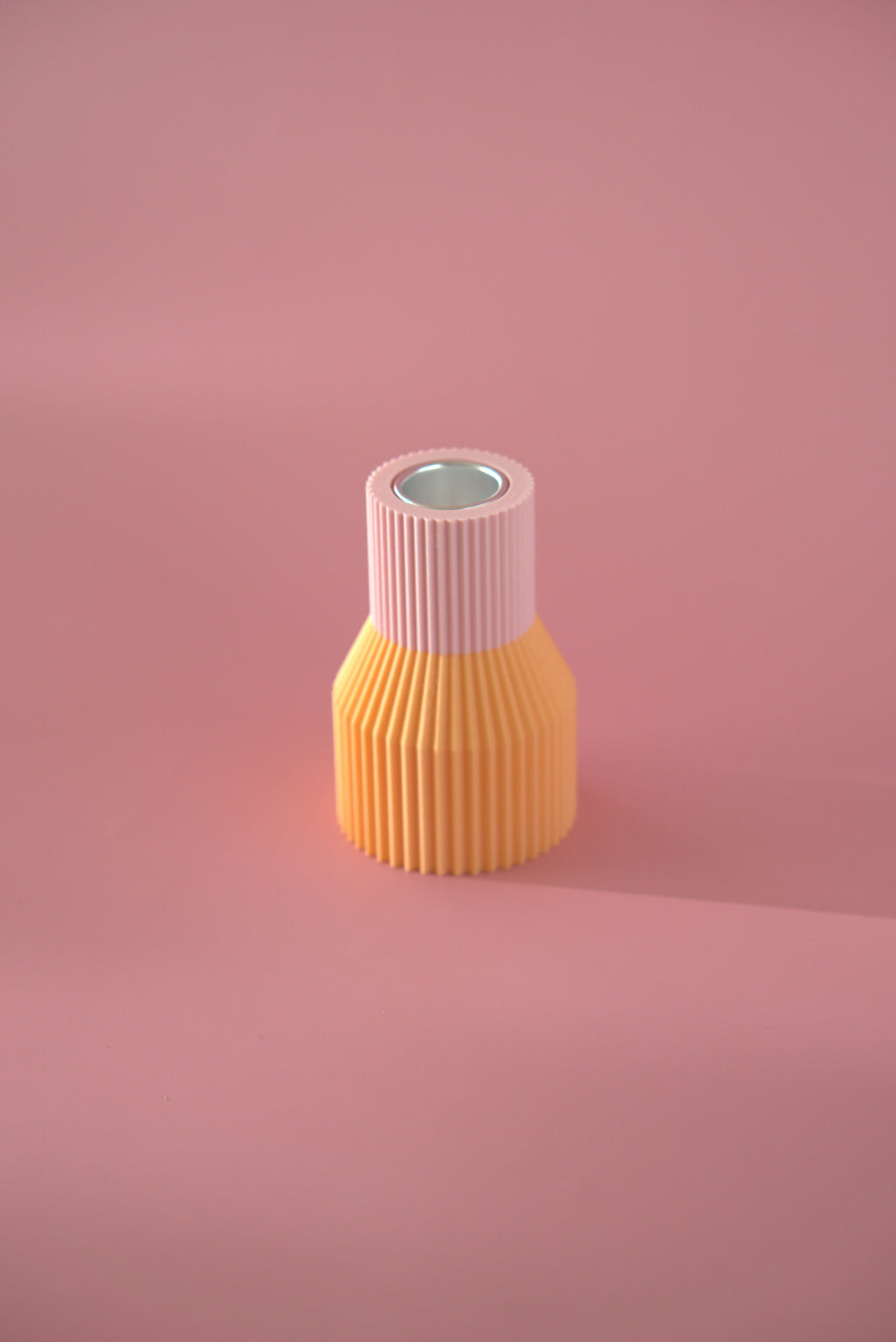 Bunter Kerzenhalter Color Block Mini - Peach & Rosa