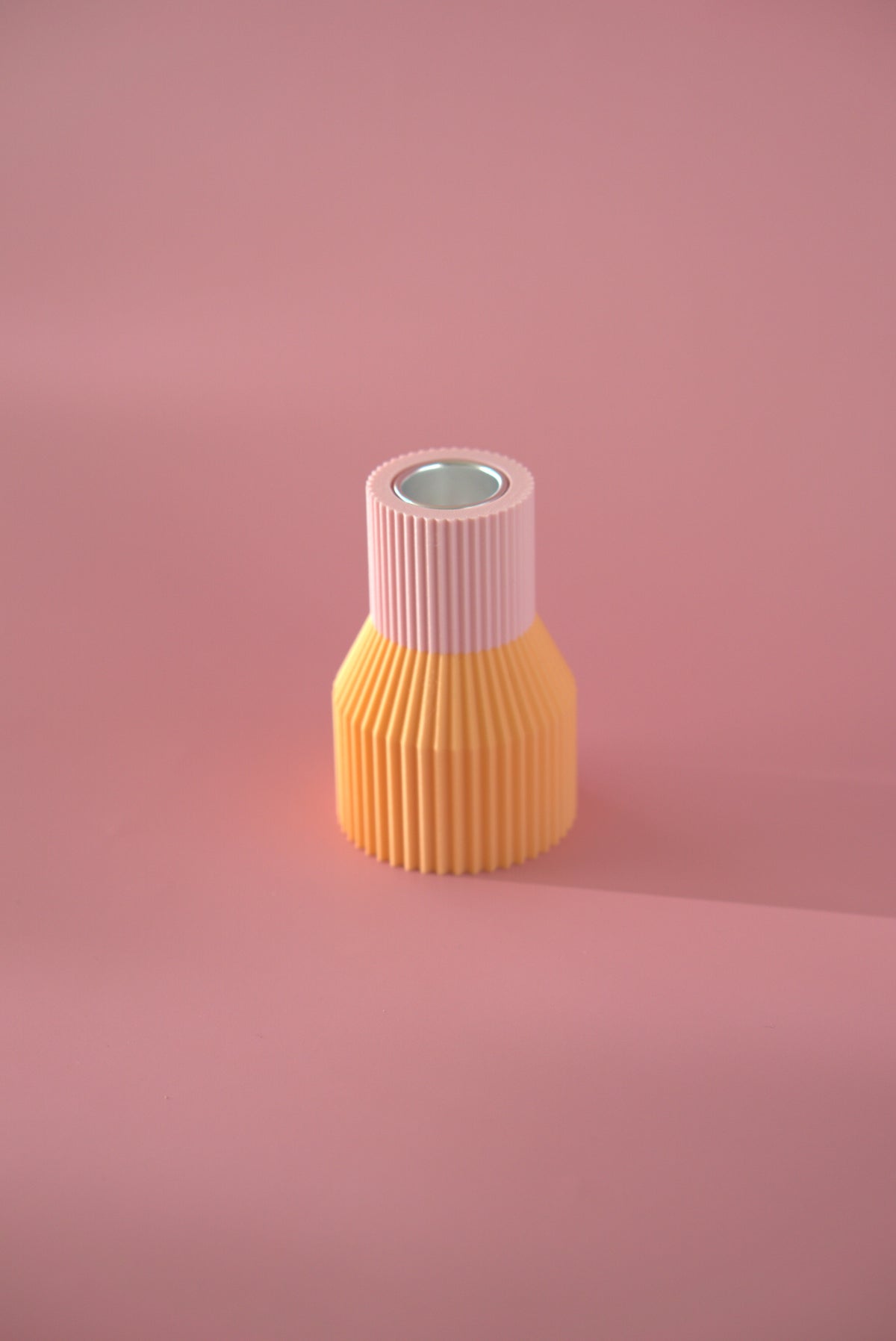 Bunter Kerzenhalter Color Block Mini - Peach & Rosa
